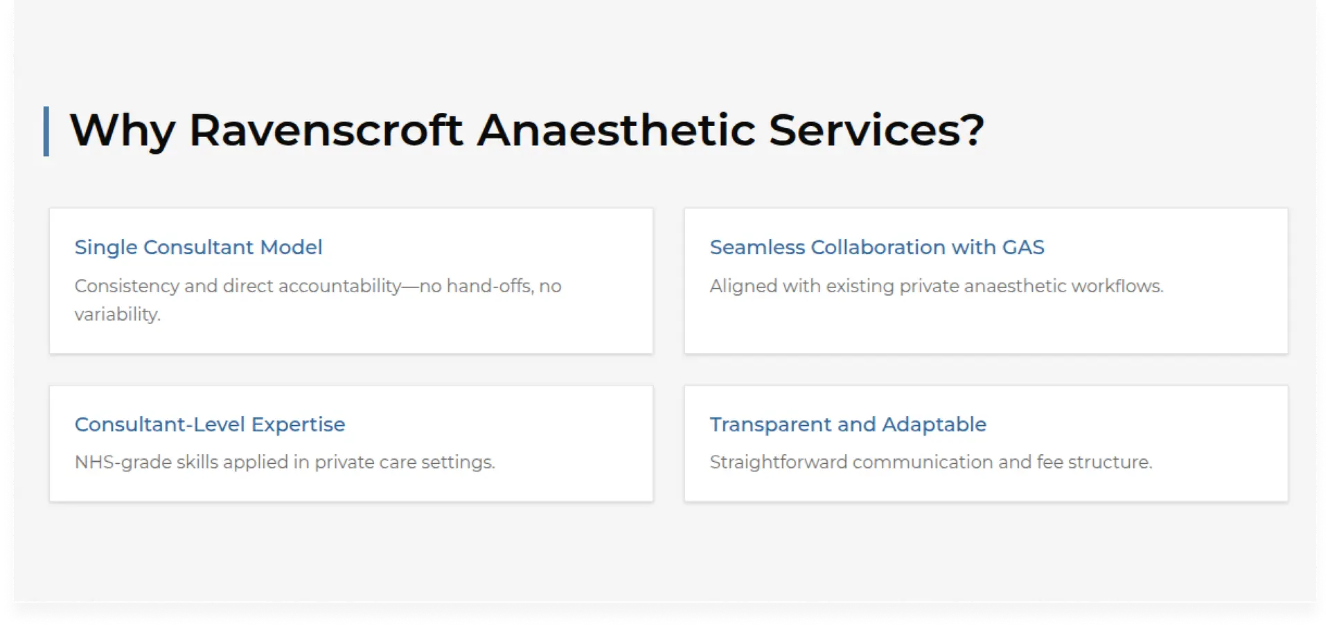 Ravenscroft Anaesthetic Services Block